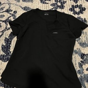 Black Jaanuu 1-Pocket Tuck In Scrub Top (M)